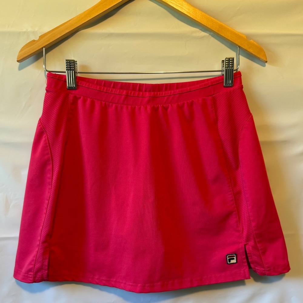 Fila Womens Pink Athletic Tennis Skort Mesh Side Panels Size Medium